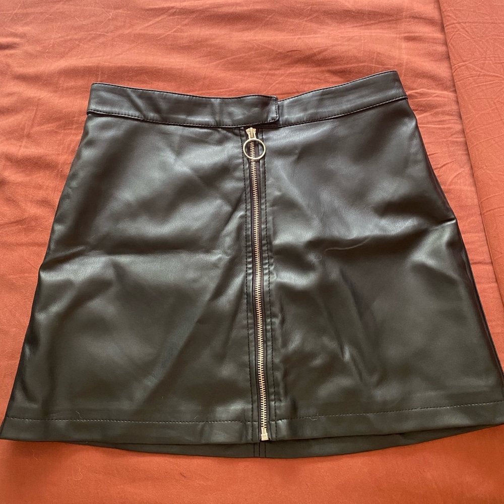 Faux Leather Skirt